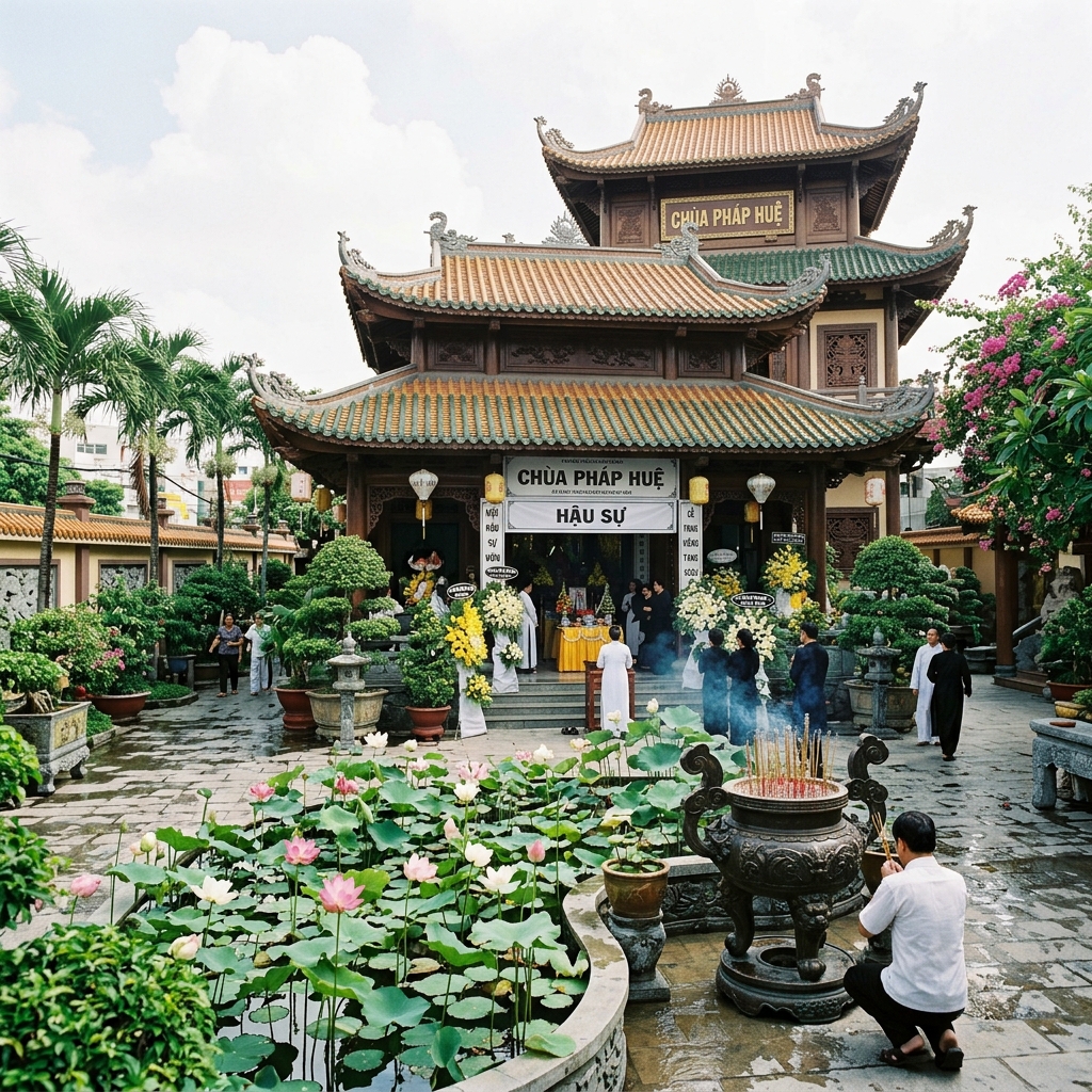 Hình ảnh minh họa bài viết Nhà Tang Lễ Chùa Pháp Huệ (Gò Vấp) - Địa Chỉ, SĐT Văn Phòng & Tang Lễ Phật Giáo - Datnghiatrang.vn