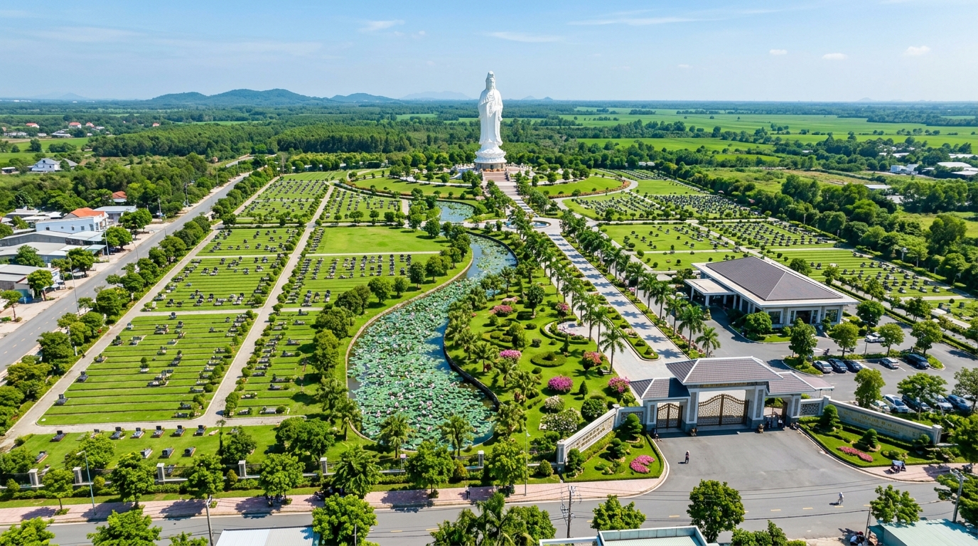 Hình ảnh 3D phối cảnh công viên nghĩa trang Công Viên Nghĩa Trang Sài Gòn Thiên Phúc tại Long An