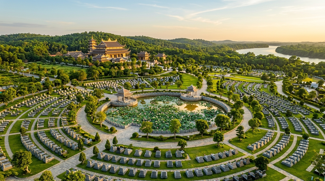 Hình ảnh 3D phối cảnh công viên nghĩa trang Hoa Viên Nghĩa Trang Sala Garden tại Đồng Nai